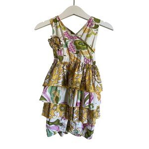 Mustard Pie Ruffle Floral Romper Playsuit Jumpsuit Size 18M White Yellow Pink Sn